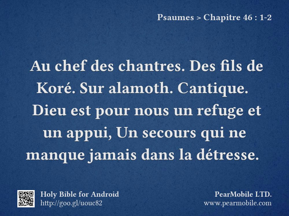 Psaumes, Chapitre 46:1-2